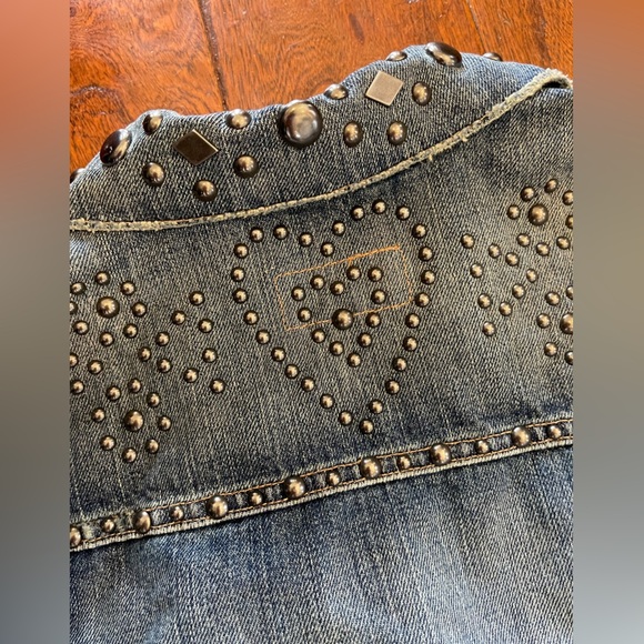 DENIM & SUPPLY RALPH LAUREN Relaxed Trucker Distressed Denim vest size L - Picture 12 of 13